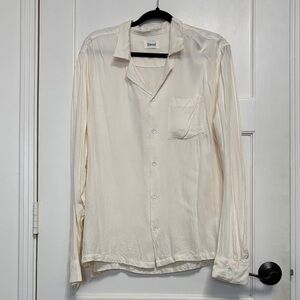 Elwood Cream Ivory Rayon Long-Sleeve Shirt size L - never worn